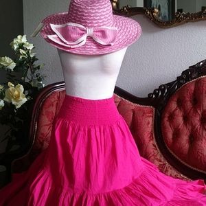 Fuschia Flowy Skirt